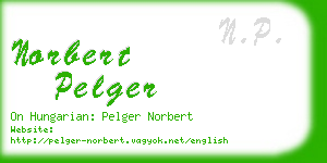 norbert pelger business card
